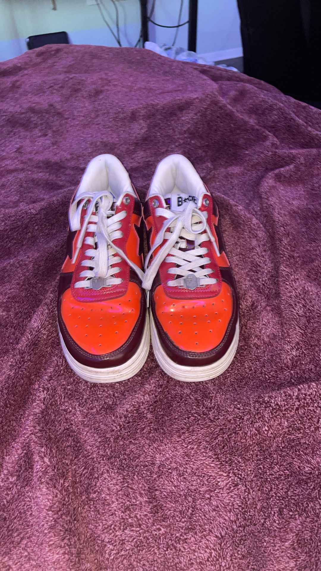 Orange Bape Shoes