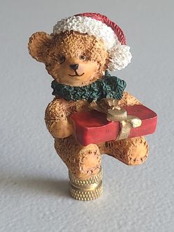 Vintage Christmas Bear Lamp Topper