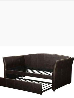 Photo BRAND NEW TWIN SIZE DAY BED WITH TRUNDLE ADD MATTRESS ALL NEW FURNITURE AVAILABLE BY USA MEXICO FURNITURE