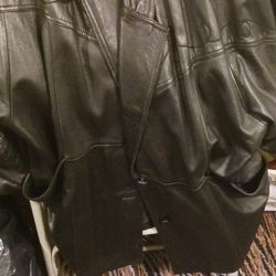 2x Leather Ladies 3×4 Length Coat