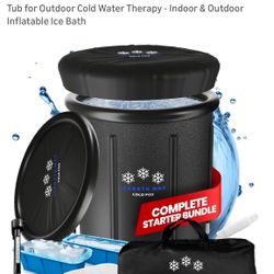 Inflatable ice bath and accessories
