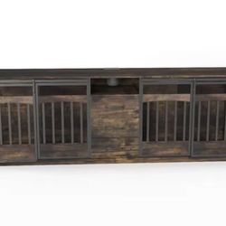 XXL DOUBLE DOG CRATE CREDENZA WITH STORAGE DRAWERS BRAND NEW JUST BUILT!!!