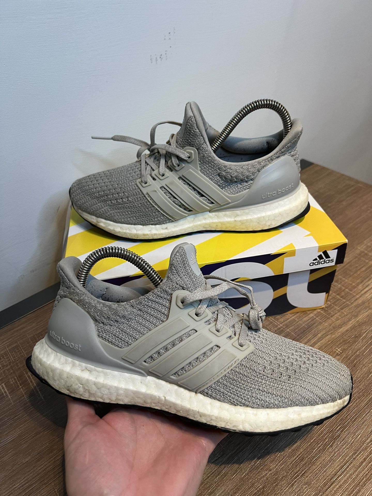 Adidas UltraBoost 3.0 DB1428 Womens Gray White Athletic Running Shoes Size 5