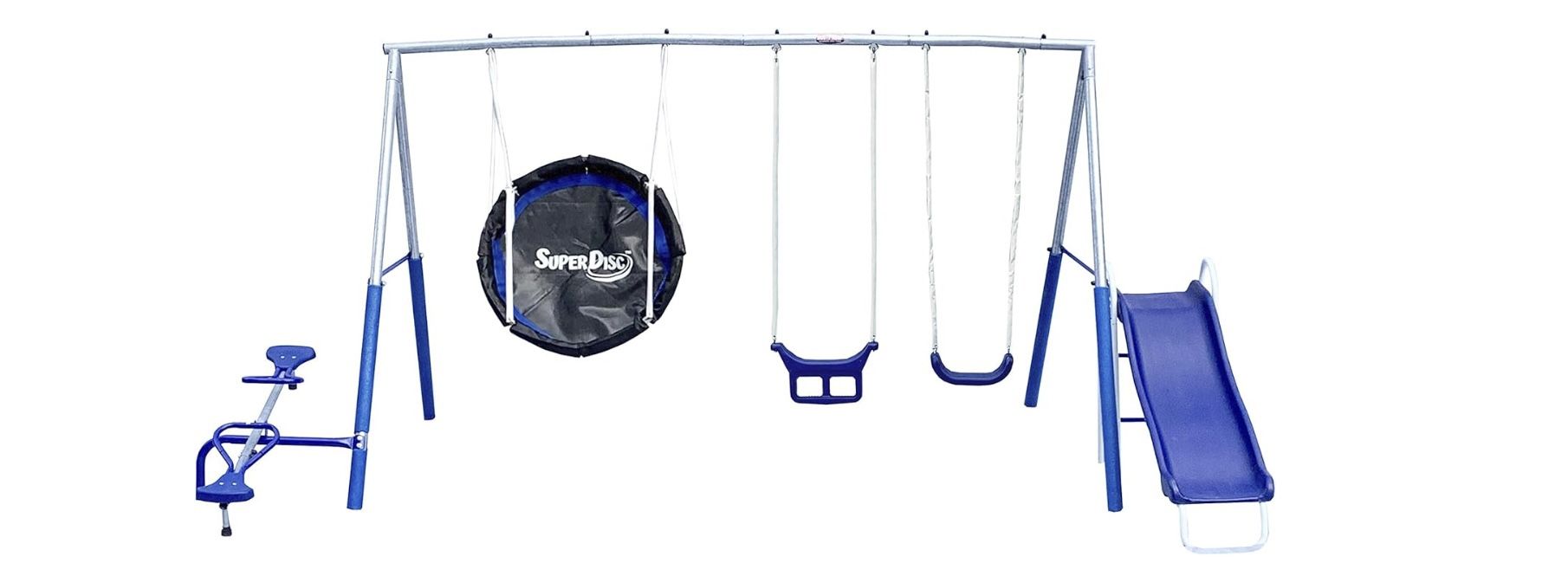 Swing And Slide Set With Metal Ground Anchor