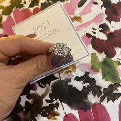 3k White Gold Engagement Ring