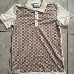 Gucci Cream and beige polo