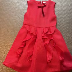 Girls Red Christmas Dress 