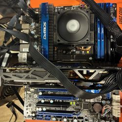 MSI AMD MOBO, CPU, GPU **