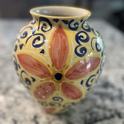 Hand painted Pottery Vase