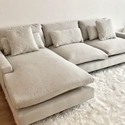 West Elm Light Gray L-Couch