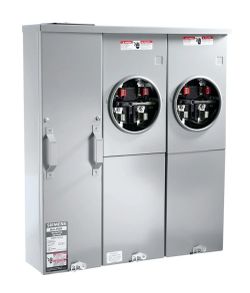 Siemens new style 200 amp two 2 meter socket main electrical panel