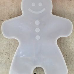 Vintage Gingerbread Man Christmas Cookie Container 17.5 x 14" 