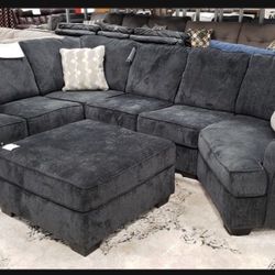 ✨ Eltmann Dark 5 Piece Oversized Setional With Cuddler & Chaise🌟 Brand New 👍 Delivery Available ✅