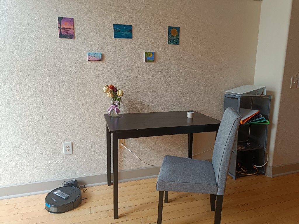 Table & Chair Set + Lamp, Shelves For Free!