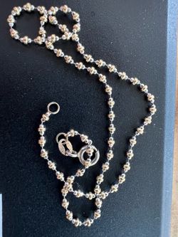 White/Yellow 14k Gold Anklet Made in Italy
