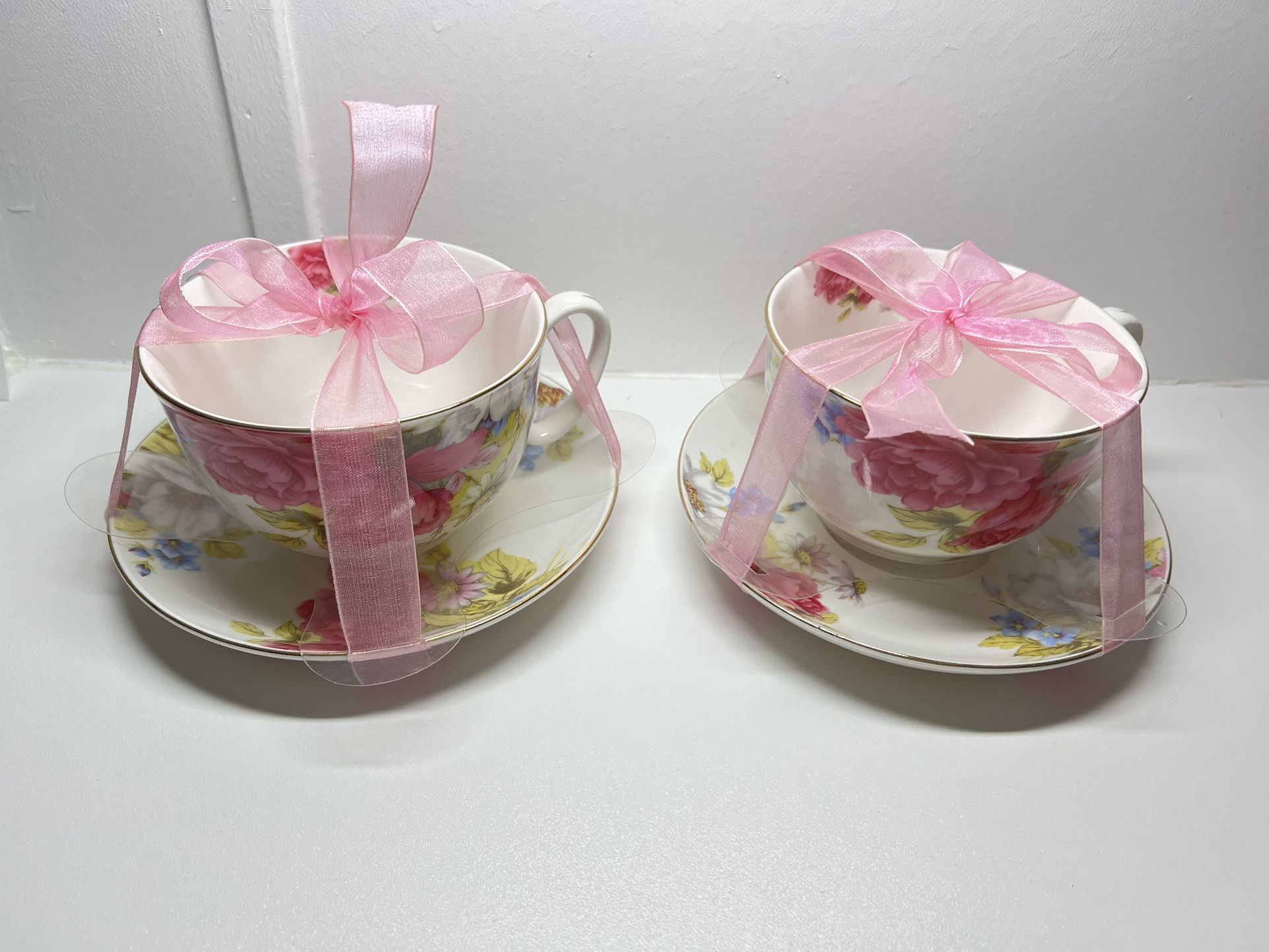 Gracie China Set of 2 Gracie China  Floral  Tea Cup  4PC