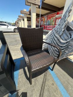 Brown Whicker Patio Chair
