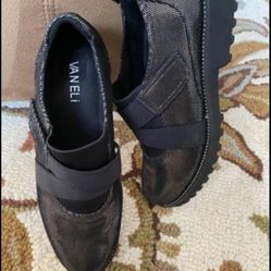 VANELi Black w/gold shimmer shoes 7.5 N 