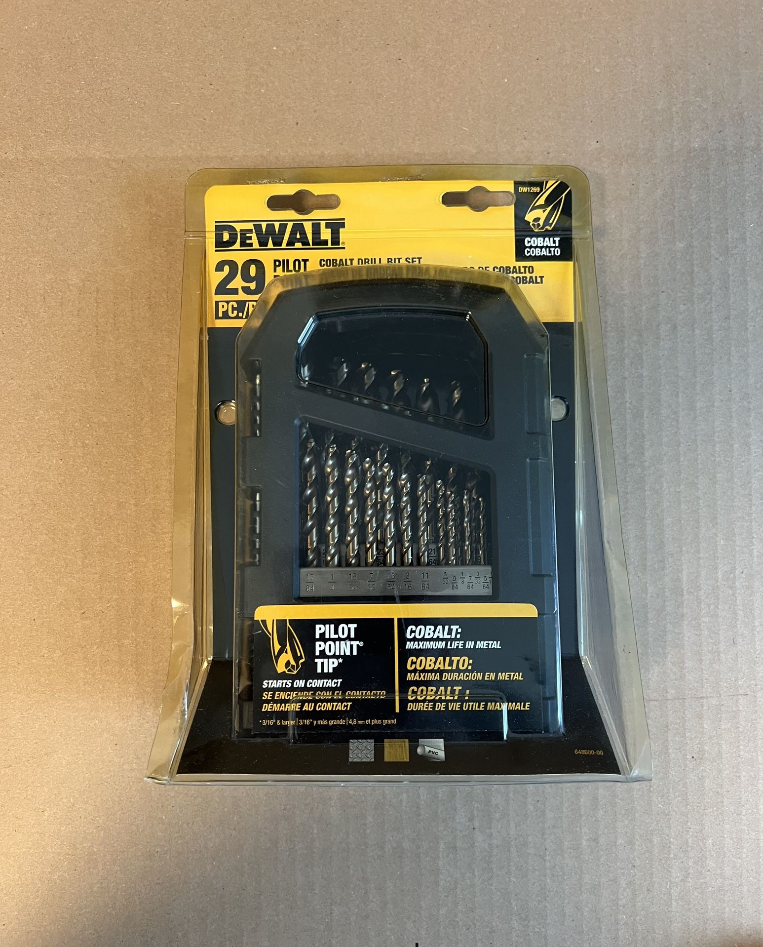 Dewalt Cobalt Drill Bit Set. DW1269. NEW