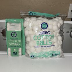 Cotton Balls & Swabs $3.50 for both
