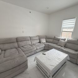 L Shape Sofa Including Recliners 