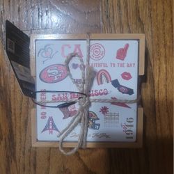 Brand New San Francisco 49ers Set Of Ceramic Coasters