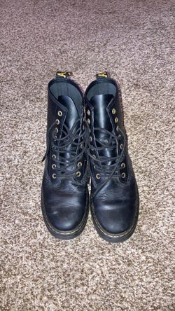 Dr. Martens Black Leather Lace-Up Boots