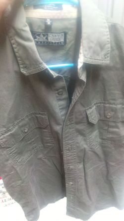 Canyon Guide Outfitters Olive Medium button up