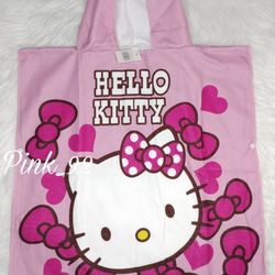 HELLO KITTY KIDS PONCHO HOODED TOWEL