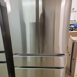 LG Standard Depth MAX 29.6 Cu Ft 4 Door French Door Smart Refrigerator with Full Convert Drawer Stainless Steel Model LF30S8210S