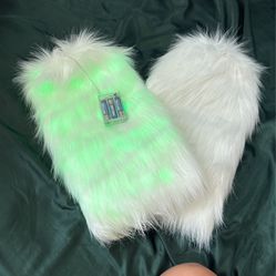 LED Rave White Leg Fluffies