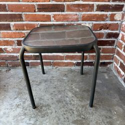 Outdoor Glass-Top Square Patio Table