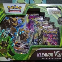Pokemon TCG: Kleavor VSTAR Premium Collection [5 Booster Packs] Brand New Sealed