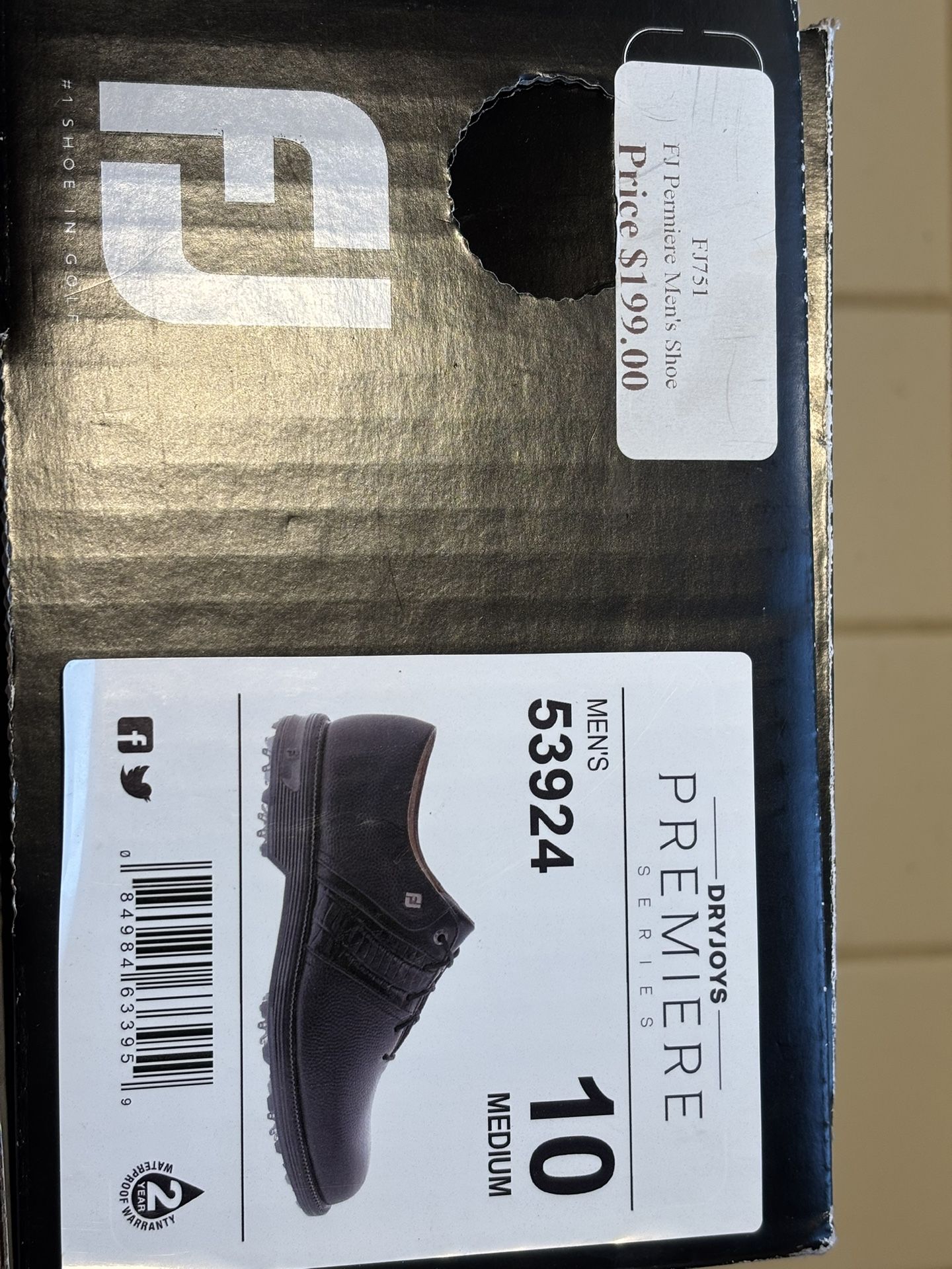 Almost new Foot joy - Dryjoy Premiers Series Golf Shoes Sz 10
