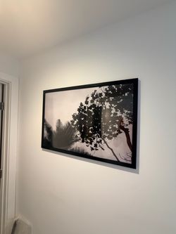 Framed Black and White Tree Photography Print