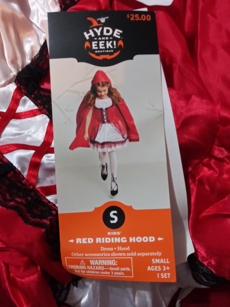 Little Red Riding Hood Costume Dress. NEW. Child Size Small (4-6)
