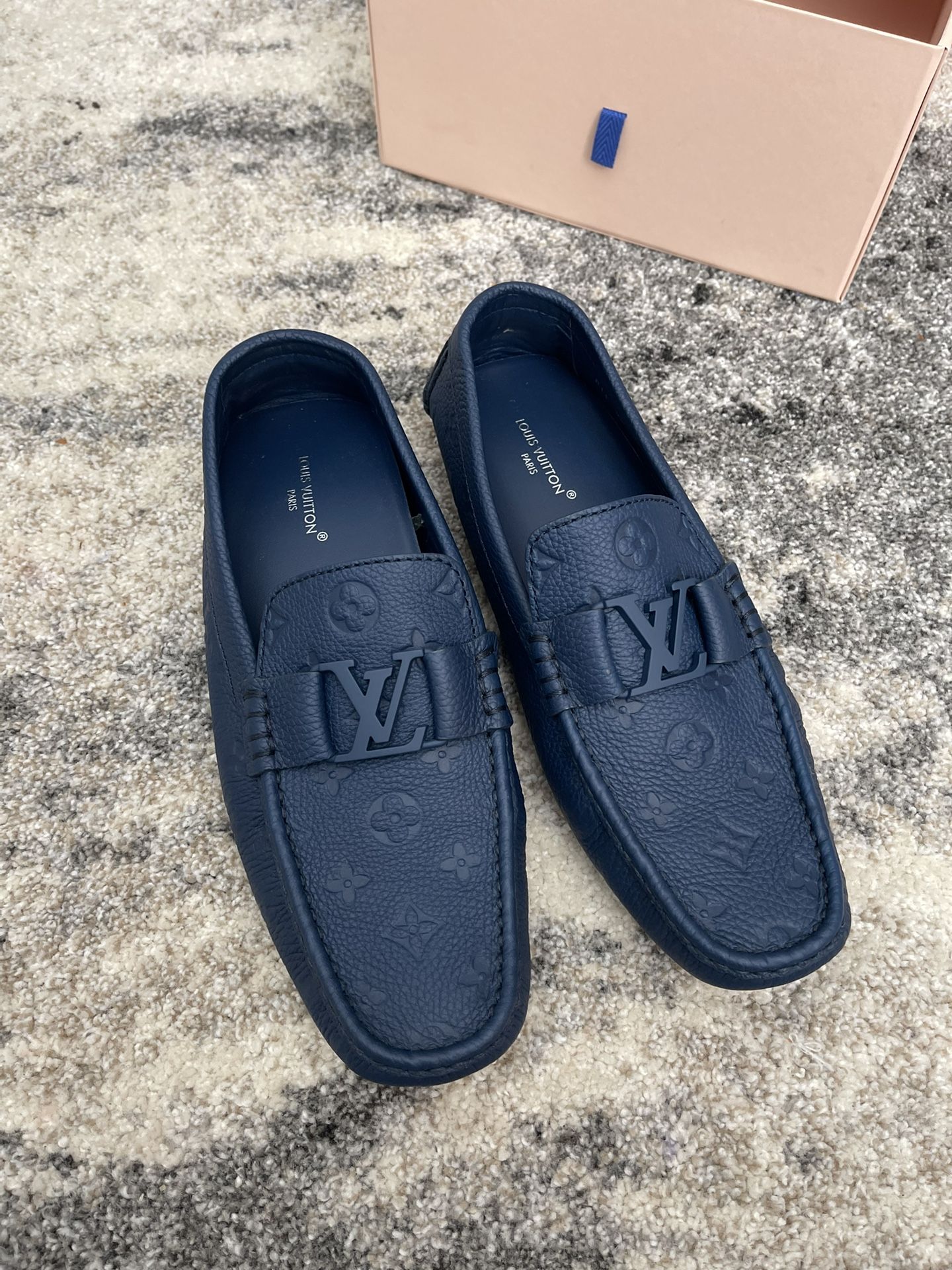 Louis Vuitton Monte Carlo Moccasin - size 12-Blue-M11ND0274