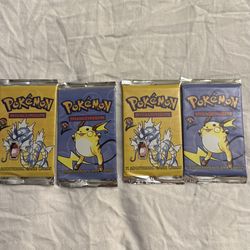 Pokemon Base set 2 booster pack x4