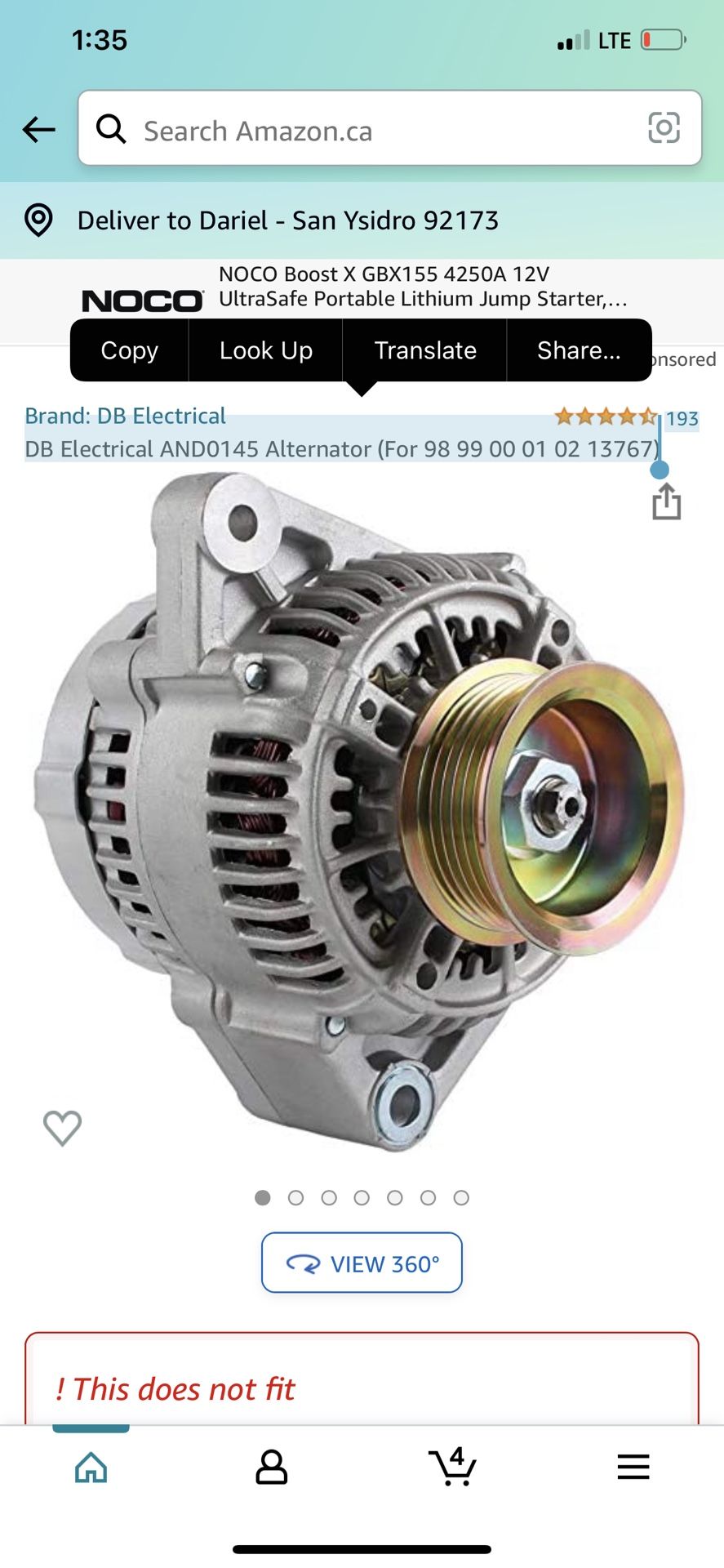 Honda Part Accord Acura Alternator