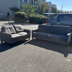 Gray 2 Couch Set