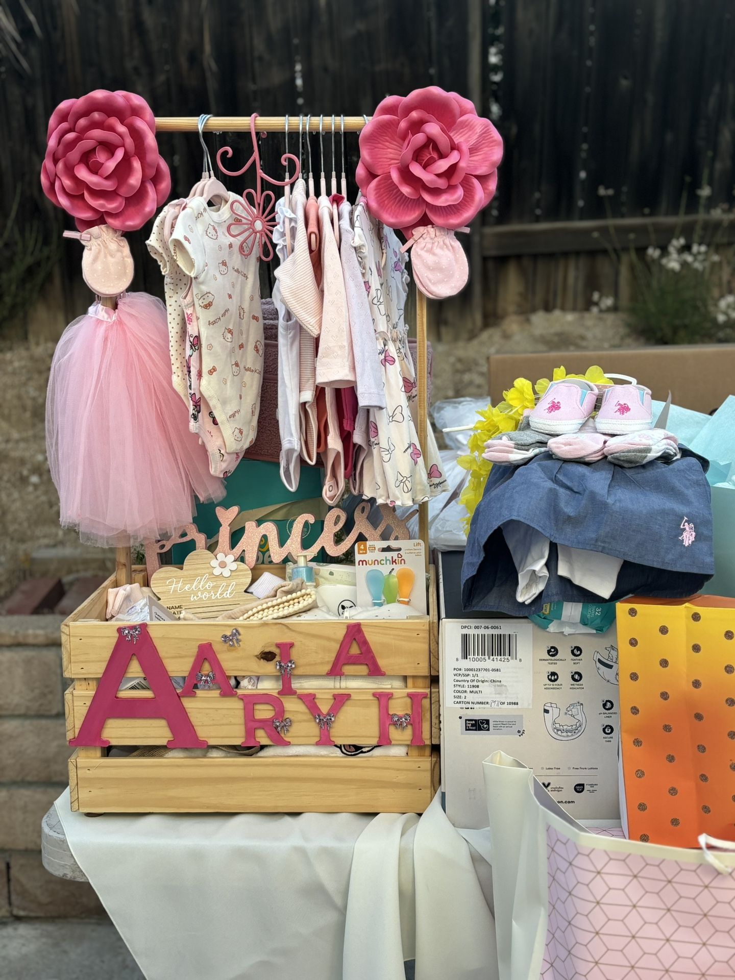 Baby Shower Wood Crate Closet 