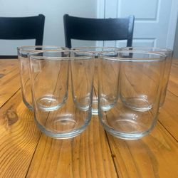 5 Rounded Glasses 4.25 in. Tall 