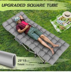 Brand new in box!Camping Cot for Sleeping 75*28" Heavy-Duty 1200D Oxford Foliding Cots for Adults Portable with Mattress for Guest, Travel, Hiking,