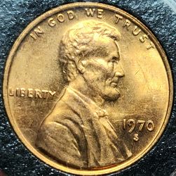 1970 S Lincoln Memorial Cent Small Date 
