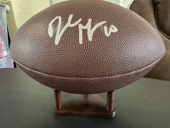 Drake Maye signed New England Patriots autographed Wilson NFL football w/COA 913