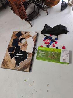 Cornhole game and Ladderball Game
