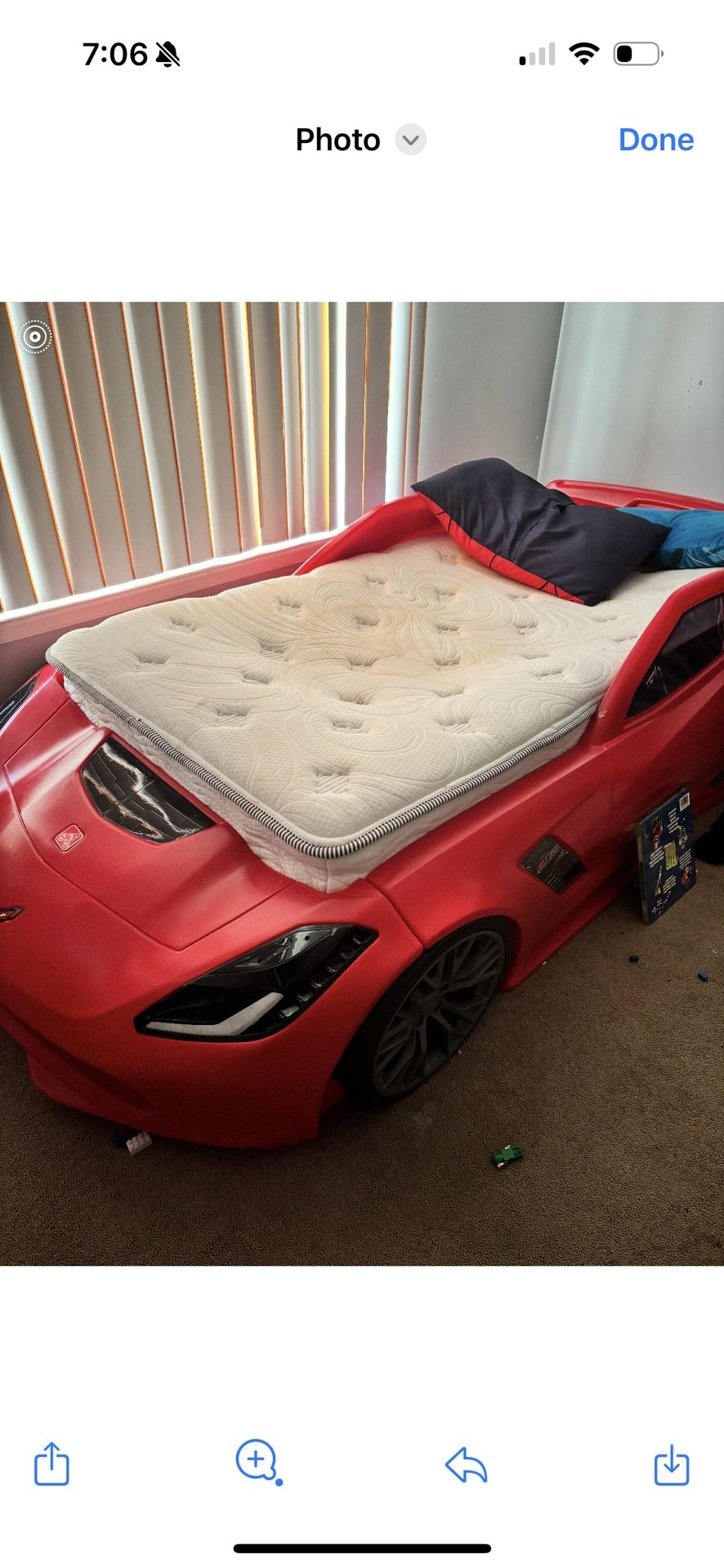 Corvette car bed With Mattress