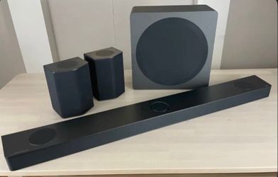 LG Sound Bar with Surround Speakers S95QR - 9.1.5 Channel, Home Theater Audio with Dolby Atmos $799