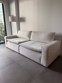 Modern Cream Boucle Modular Sofa