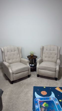Recliner set with massager and decorated coffee table